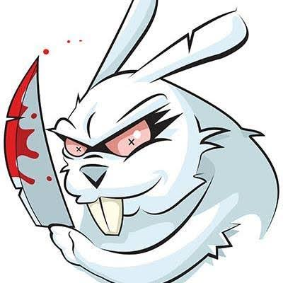 Original rabbit and bloody curved blade emblem created by Olibith